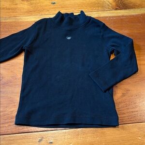 LILI GAUFRETTE 3 Black Mock Neck Lulotte Knit Top Stretch